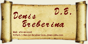Denis Breberina vizit kartica